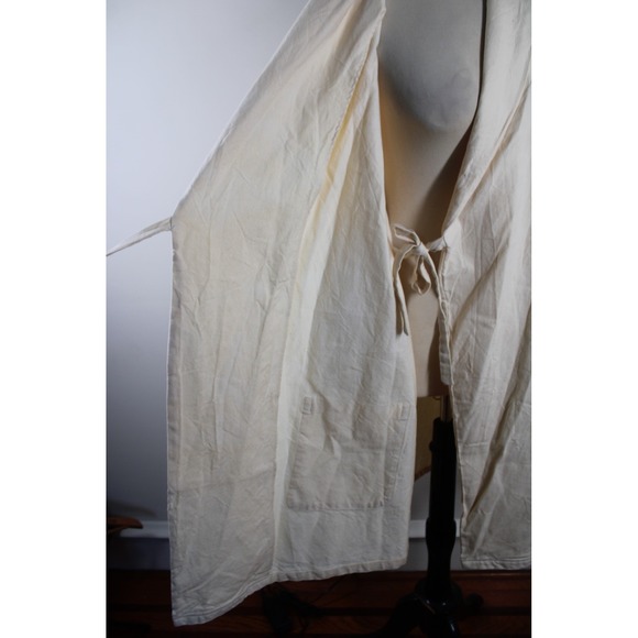 NWT Wol Hide M Natural Tie Twill Trench Organic Cotton Wrap Coat Jacket USA - Picture 6 of 10